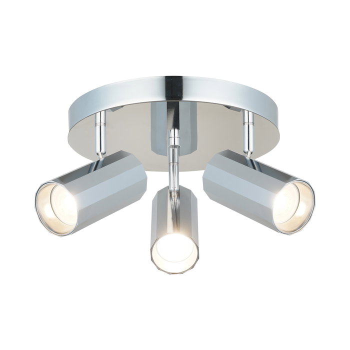 Opviq Candelabro de Metal Cromado con 3 Enchufes GU 10